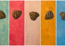 Hart Time Warp - 2011
Olieverf op doek, 90x30 cm (5x)